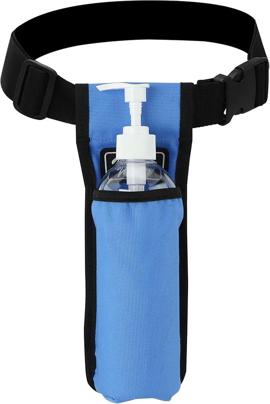 Massage Bottle Bag Massage Therapist Holster Massage Lotion Holster Massage Oil Holster（YR-1KD-Blue）