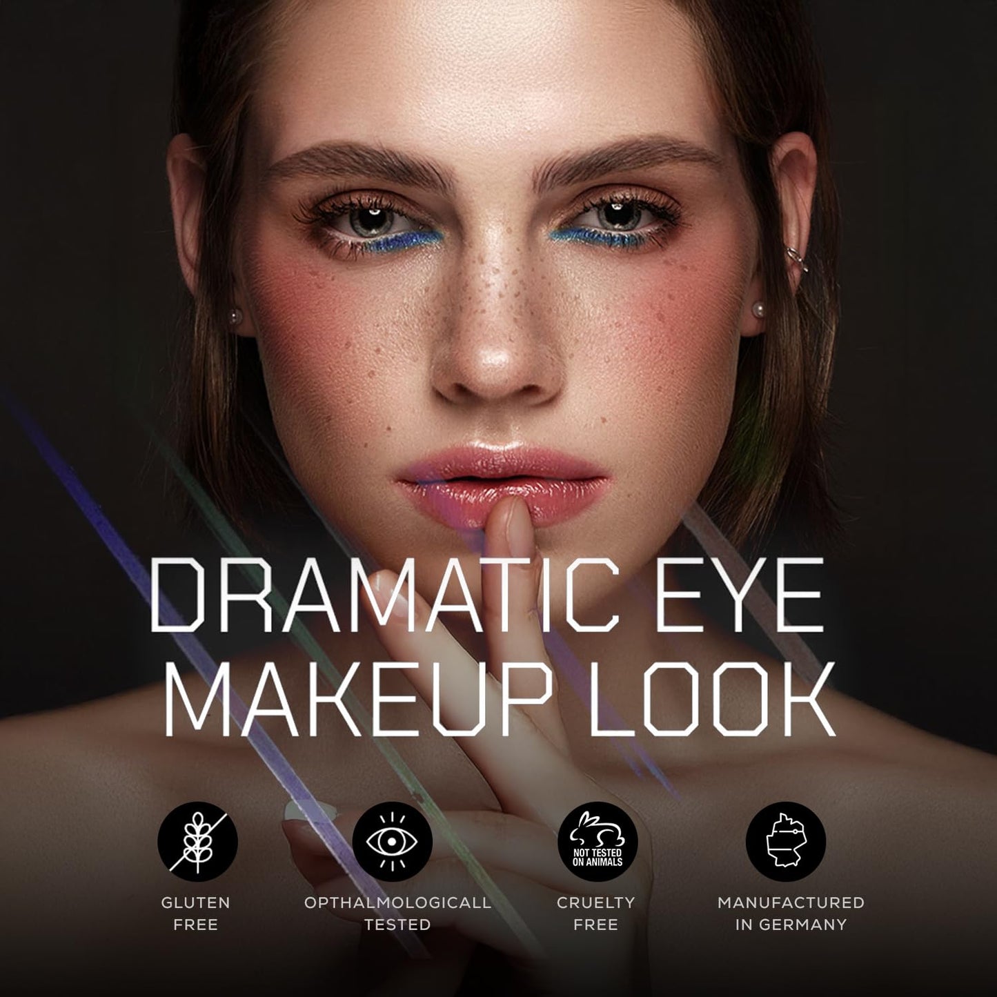 Radiant Professional Black Waterproof Eyeliner Pencil - Eyeliner Waterproof Smudge Proof for Woman - Long Lasting Under Eye Pencil for Smoky Eye - Soft Waterline Eye liner with Smudger Tool -Black(01)