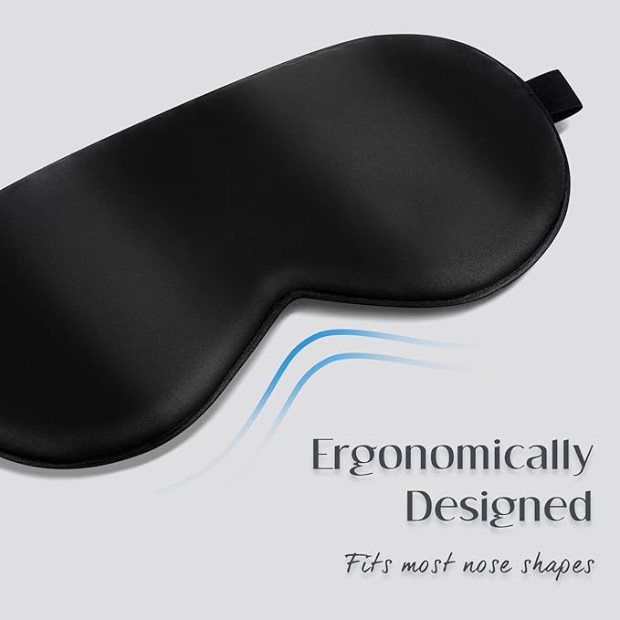 LULUSILK Silk Sleep Mask and Silk Sleep Cap Set, BlackLULUSILK Silk Eye Sleep Mask and Silk Hair Bonnet Set Silk Eye Mask and Silk Bonnet Scrunchie Set