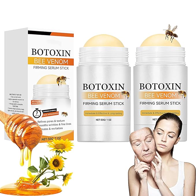 2PCSBotox Bee Venom Firming Serum Stick, Advanced Firming & Wrinkle-Reducing Cream, Skin Firming Cream for Body, Advanced Retinol Stick, Anti Aging, Hydrates, Natural Serum for All Skin Types