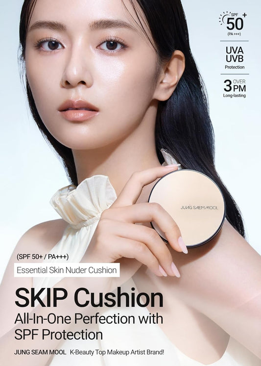 [JUNGSAEMMOOL OFFICIAL] Essential Skin Nuder Cushion (05 Light) | Refill Included | Natural Finish | SPF50 Broad Spectrum | Makeup Artist Brand | Cream Foundation