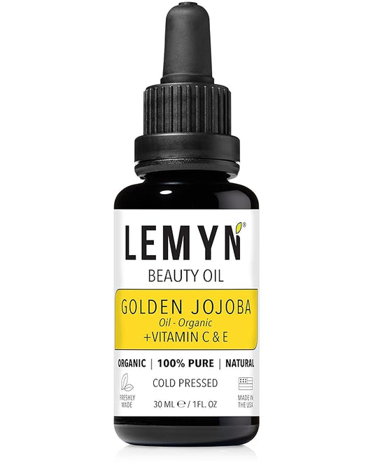 Golden Jojoba Oil | Supercharged with Clinically Proven THD Vitamin C | Freshly Made | Deep Hydration & Radiant Boost | Handcrafted Excellence from Santa Barbara