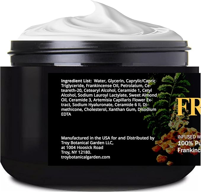 Frankincense Oil Massage Cream Lotion 4 Fl Oz - Medium Glide - Helps Relax Sore Muscle and Stiffness - Helps Tone & Nourish Skin