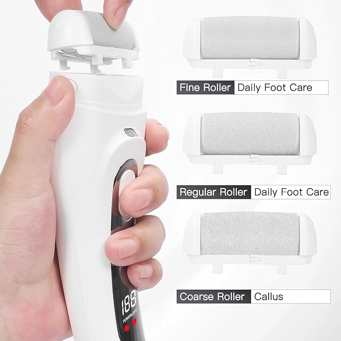 Electric Feet Callus Removers Rechargeable,Portable Electronic Foot File Pedicure Tools, Electric Callus Remover Kit,Professional Pedi Feet Care Perfect for Dead,Hard Cracked Dry Skin Ideal Gift
