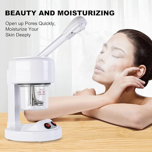 Mini Facial Steamer for Salon and Spa - Desk Ozone Face Steamer for Personal Care - Portable Steam Machine