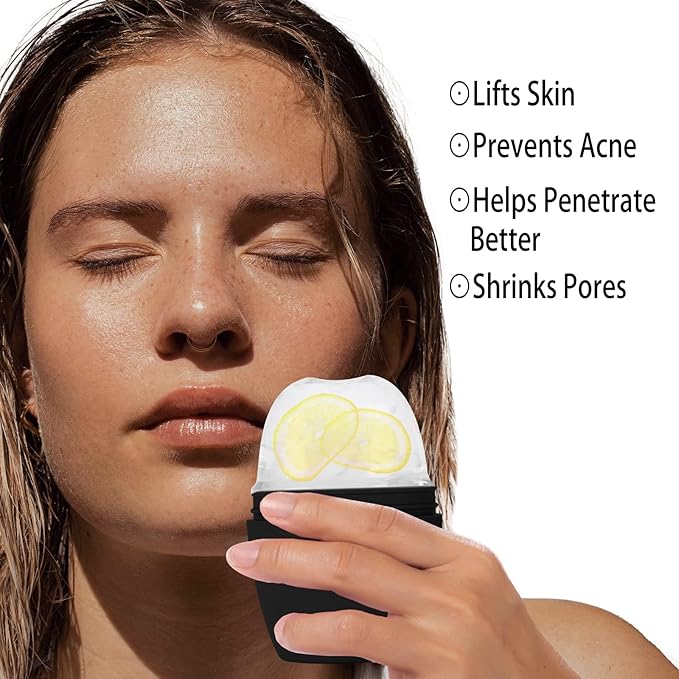 2Pack Ice Face Roller, Silicone Ice Roller for Face to Tighten and Lift Skin, for Face & Eye Puffiness Relief, Reusable Facial Mold for Neck to Enhance Natural Glow, Skin Care for Women Beauty