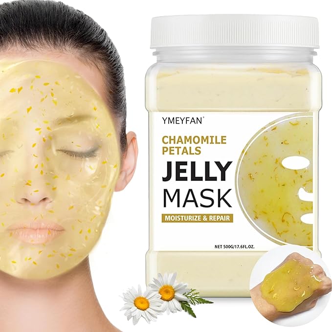 Jelly Mask for Facials Professional, Chamomile Jelly Mask Powder, Morsturize & Repair Soothes Face Skin Care for Vajacial Peel Off Mask, Esthetician Supplies, Natural Ingredients Unscent