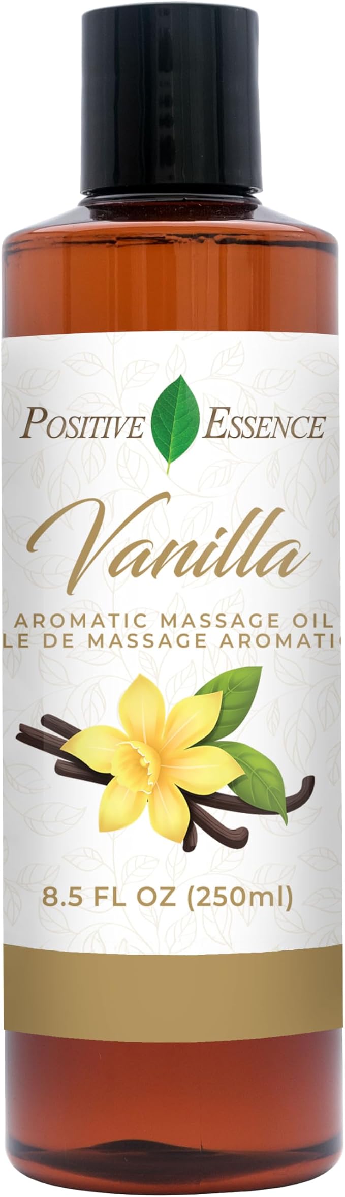 Vanilla Massage Oil for Massage, Body Massage Lotion; Jojoba, Sweet Almond Oil for Skin, Vitamin E, and Pure Vanilla Essential Oil, Body Oil Aceite para Masajes Relajantes