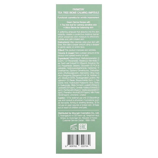 Farmstay Tea Tree Biome Calming Ampoule-50ml / 1.69 fl.oz. (Made in Korea)