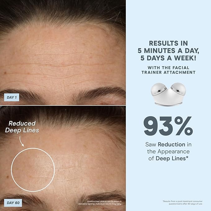 NuFACE Trinity+ Microcurrent Facial Device Kit - FDA Cleared Face Sculpting & Neck Tightening Device to Contour Cheeks & Brows + Microcurrent Gel Activator & Silk Creme - Sandy Rose