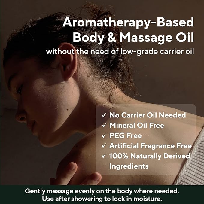 AROMATICA Circulating Body Oil Juniper Berry & Ginger -3.38 fl. oz. - Aromatherapy Massage Oil - Vegan Essential and Non Toxic Body Oil - After Shower Body Oil for Women