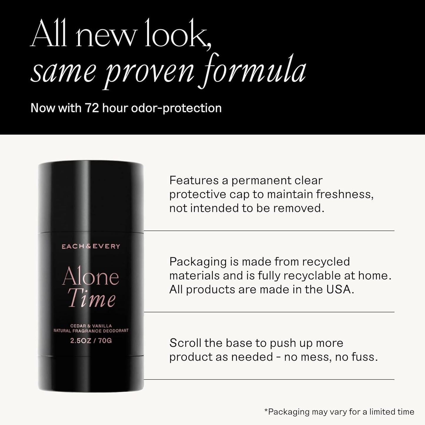 Each & Every Aluminum Free Deodorant for Men & Women - All Natural Deodorant for Sensitive Skin, EWG Verified - Clean, Baking Soda Free, Plant-Based Fragrance, Cedar & Vanilla, 2.5oz