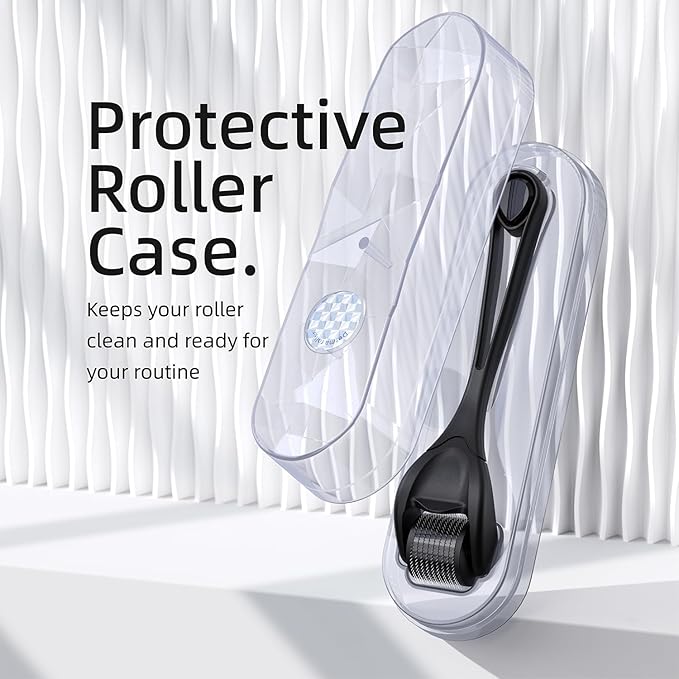 Microneedling Roller for Face and Beard | Derma Roller for Women and Men | Micro Needle Roller for Scalp Face [Standard]