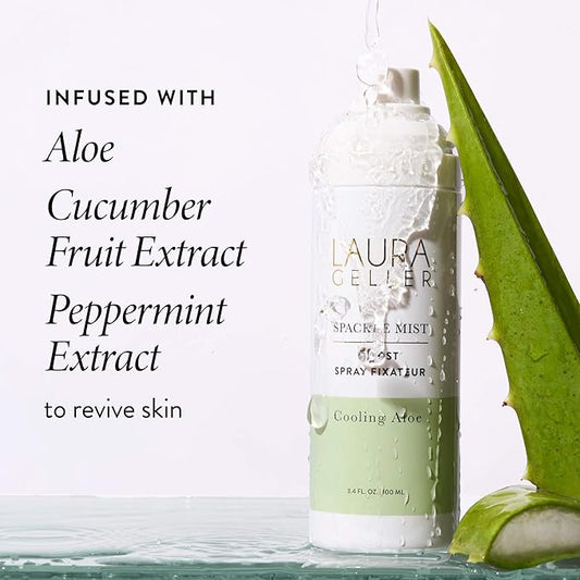 LAURA GELLER NEW YORK Spackle Mist Boost with Cooling Aloe - Long-Lasting Dewy Skin Makeup Setting Spray