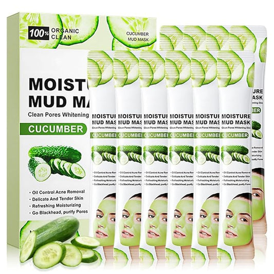 10X Collagen Anti-Aging Sleep Mask – Active Protein Technology – Intensive Hydration, Reduces Sagging & Dullness, Skin Care, Smooth & Whitilight, Cruelty-free (10PCS-Mud Mask-Cucumber)