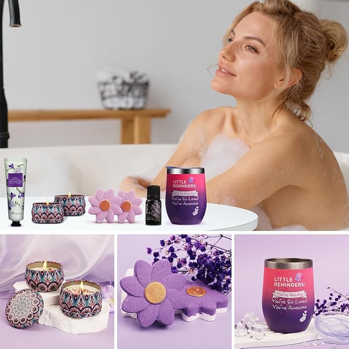 Birthday Gifts Basket for Women, Relaxtion Spa Set, Self Care Kit for Women, Gifts Boxes for Her, Mother, Wife, Friend, Sister, Girlfriend