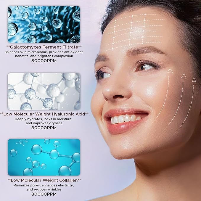 Collagen Face Mask,Deep Collagen Overnight Mask,A sheet mask with low molecular weight collagen for lifting,Stretching, Firming and Moisturizing,34g*5ea