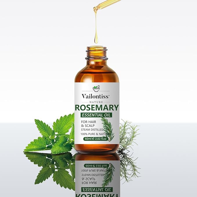 Rosemary Oil, Scalp & Hair Strengthening Oil, Rosemary Oil for Hair Growth, Dandruff Removal and Hair Strengthening for All Hair Types(Rosemary Oil, 60ml)