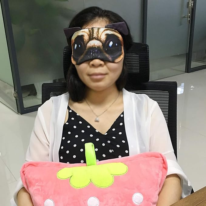Honbay 3D Funny Eyeshade Sleep Eye Mask with Adjustable Head Strap for Travel, Game, Party, Rest, Sleeping, etc