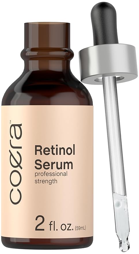 Coera Retinol Serum for Face | 2 fl oz | Professional Strength Formula | Free of Parabens & Fragrances | Packaging May Vary
