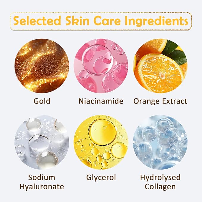 30 Pairs of Eye Masks and 10 Pairs of Lip Masks Skincare Gift Set,Moisturizing Lip Patches and Under Eye Patches for Women Eye Lip Care,Hydrating Gold Eye Patches and Lip Sheet Masks Skin Care Set