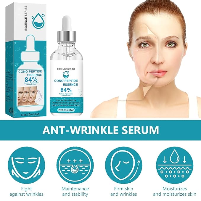 Cono Peptide Essence,Cono Peptide Essence Anti-Aging Wrinkle Serum,Cono Peptide Essence Anti-Aging Wrinkle Serum Instant Lifting Face Skin Care Moisturizing Facial Serum (2 PC)