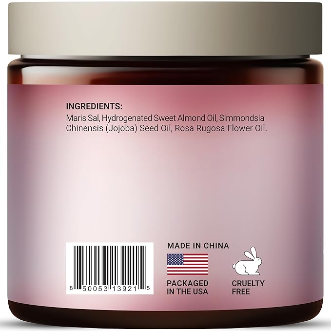 Rose & Almond Body & Foot Scrub - Rejuvenating & Hydrating Exfoliating Body Scrub for Luxurious Skin Care, 10 oz