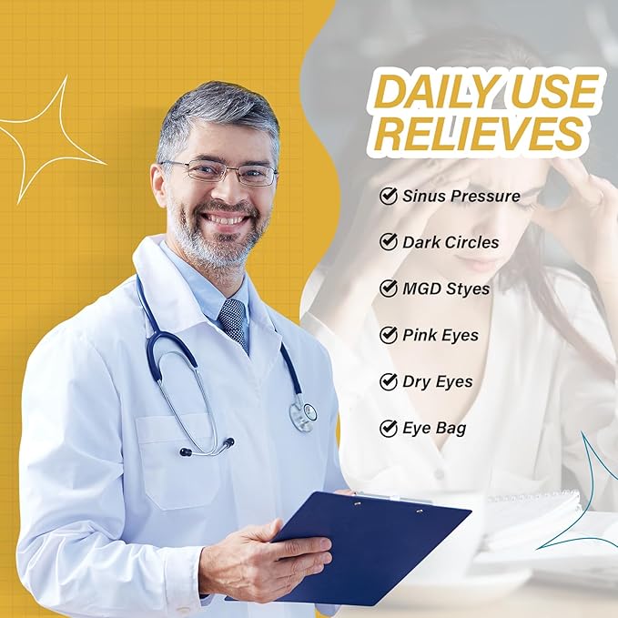 ProCIV FSA/HSA Eligible 16 Packs Steam Eye Masks for Dry Eyes Heating Eye Mask Warm Compress for Eyes Relief Stress, Eye Fatigue SPA Essential Self Heating Moist Sleep Mask