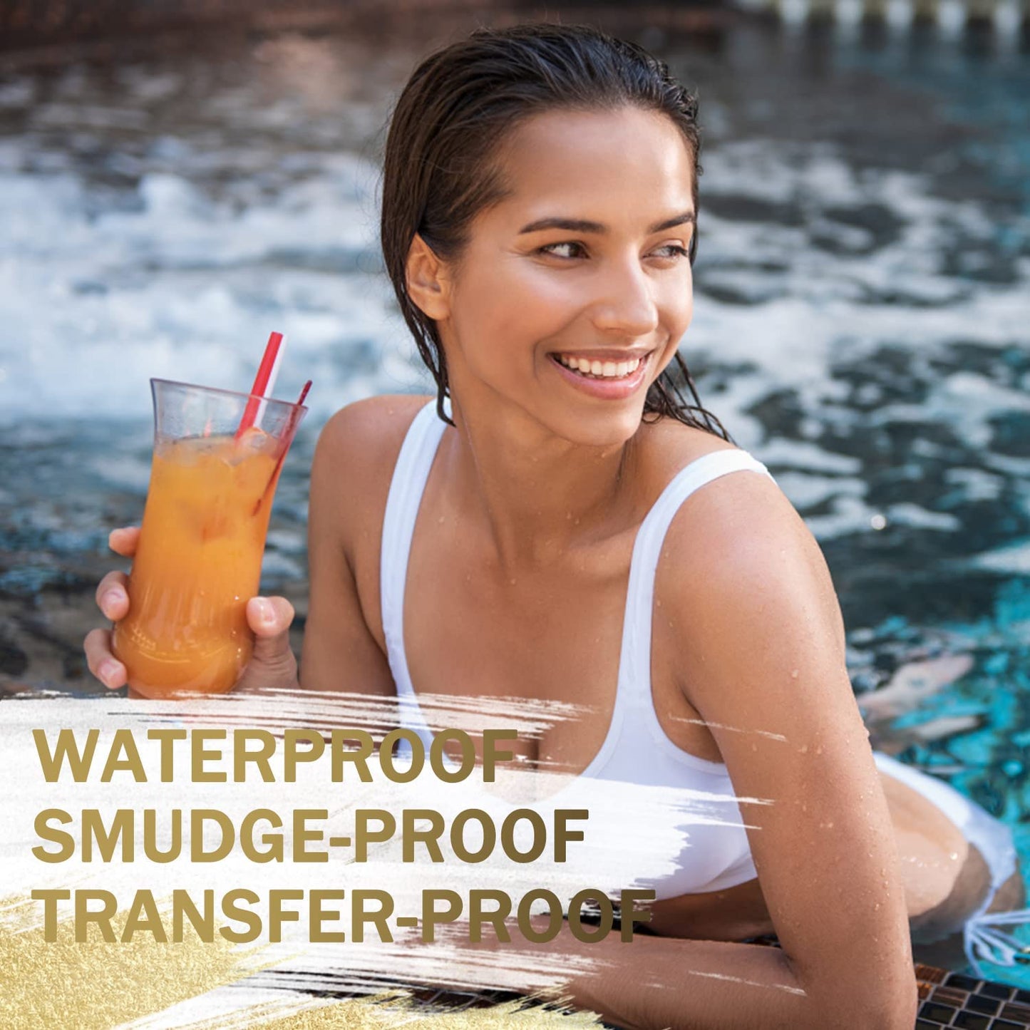 LAVONE Eyebrow Stamp Stencil Kit, Brow Stamp Trio Kit with Waterproof Eyebrow Pencil, Eyebrow Pomade, 20 Eyebrow Stencils, Dual-ended Eyebrow Brush and Sponge Applicator - Taupe