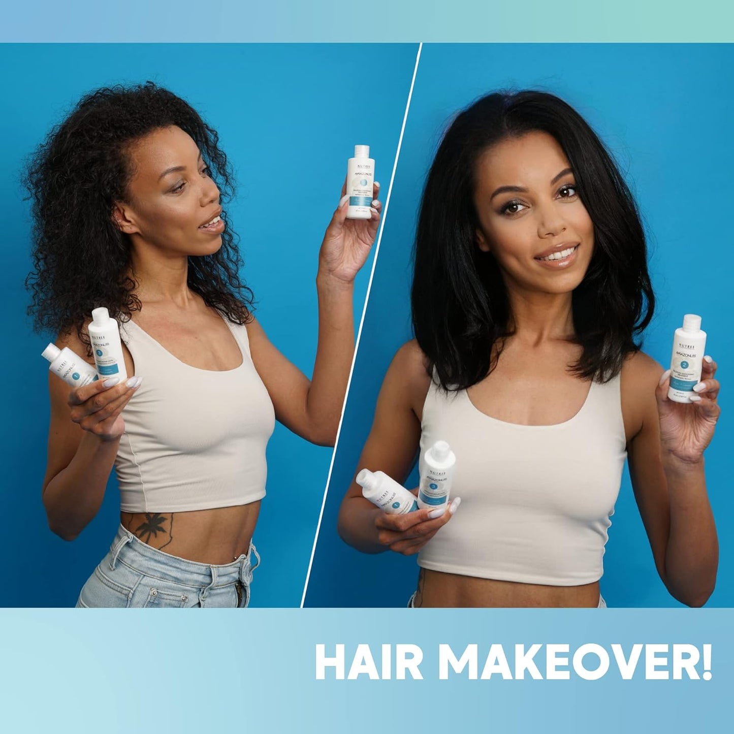 Amazonliss Keratin Hair Straightening Treatment – Home Use Brazilian Blowout Kit – Keratin Treatment Formaldehyde Free – Keratina para Alisar el Pelo, Anti-Frizz, Shine - 2.03 Fl Oz