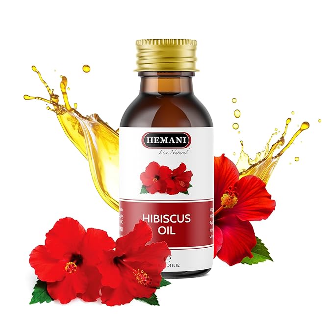 Hemani Hibiscus Oil 30ml 100% Pure- Natural, Cold Pressed, Halal Essential Oil for Skincare, Haircare & Relaxation