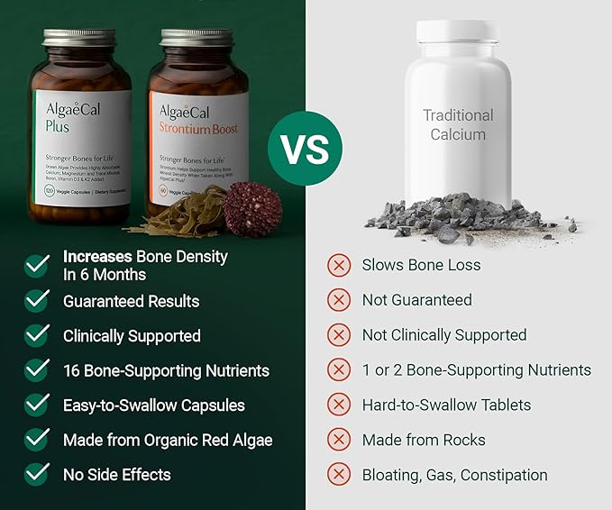 ALGAECAL Bone Builder & Collagen Bundle – Clinically-Supported Collagen with Verisol, Fortibone, Fortigel + Plant-Based Calcium, Strontium, D3, K2, Magnesium & 16 Nutrients for Beauty & Bone Health