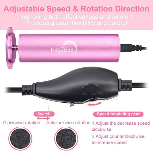 Electric Foot File - Callus Remover for Feet,Adjustable Speed Foot Scrubber with 60 Pcs Sandpaper Discs,Professional Pedicure Tool for Dead Skin and Calluses - Matte Purple