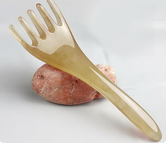 3 Pack Manual Head Massager for Scalp & Neck Relaxation - Resin Hair Massage Comb for Stress Relief, Lymphatic Massage, Handheld Ergonomic Scalp Comb by ENBRWAS