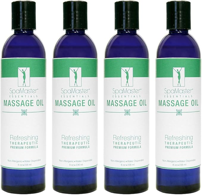 Master Massage Refreshing Massage Oil, 8 oz. Pack of 4