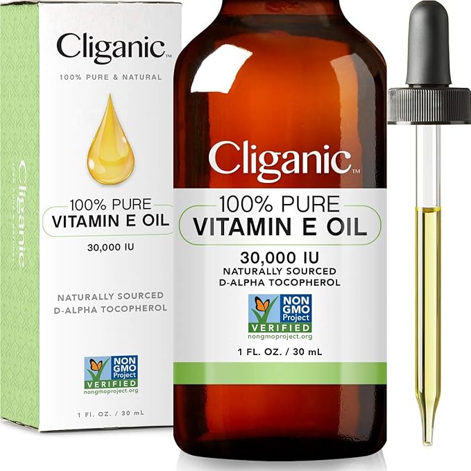 Cliganic Face Oil Trio: Vitamin E, Jojoba, Rosehip Oil