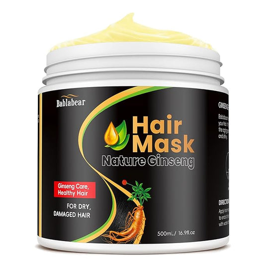 Bablabear Hair Mask Treatment for Dry Damaged Colored Hair and Brown Hair Dye Shampoo 3 in 1 Bundle Set