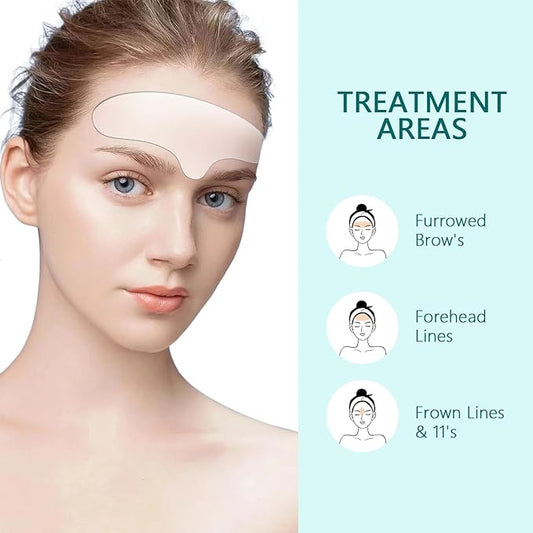 2PCS Reusable Forehead Wrinkle Patches Silicone Forehead Patches Anti-Wrinkle, Wrinkles Treatment for Wrinkles & Fine Lines, Non Invasive Reusable Wrinkle Smoothers