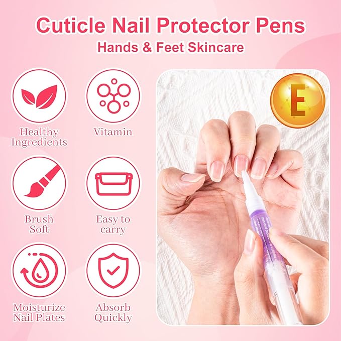 Cuticle Oil Pen for Nails,Nail Oil Cuticle Pen,Nail Oil Pen Nail Nourishment Polish with Vitamins Moisturized,Cuticle Oil Bulk for Nail Treatment Care Nails Repair (28, fruit)
