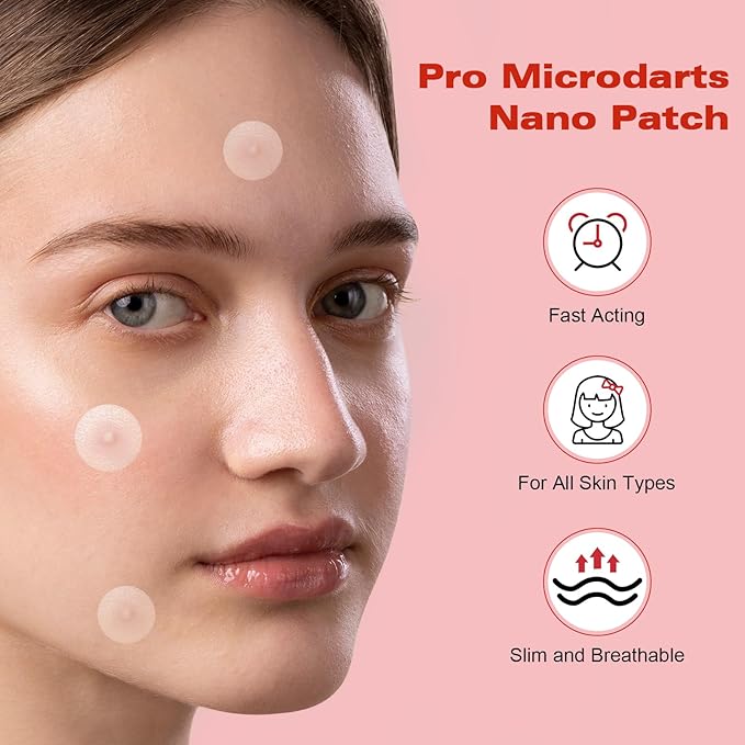 Pro Microdarts Nano Patch,Pro MicroDarts Patch–Acne Pimple Patches, Invisible Blemish Cover, Suitable for All Skin Types (1 Box)