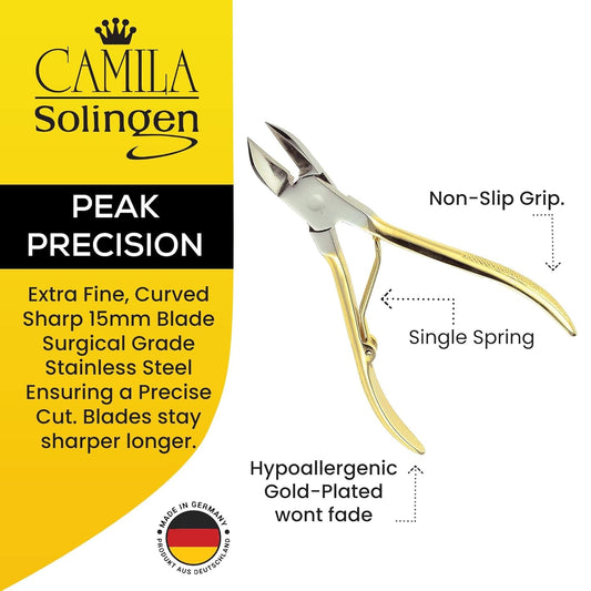 CS11-CS18 Professional 4" Fingernail Toenail Nipper/Clipper/Cutter Manicure and Pedicure Heavy Duty Precision Super Sharp Curved Stainless Steel 15mm Blade Solingen Germany