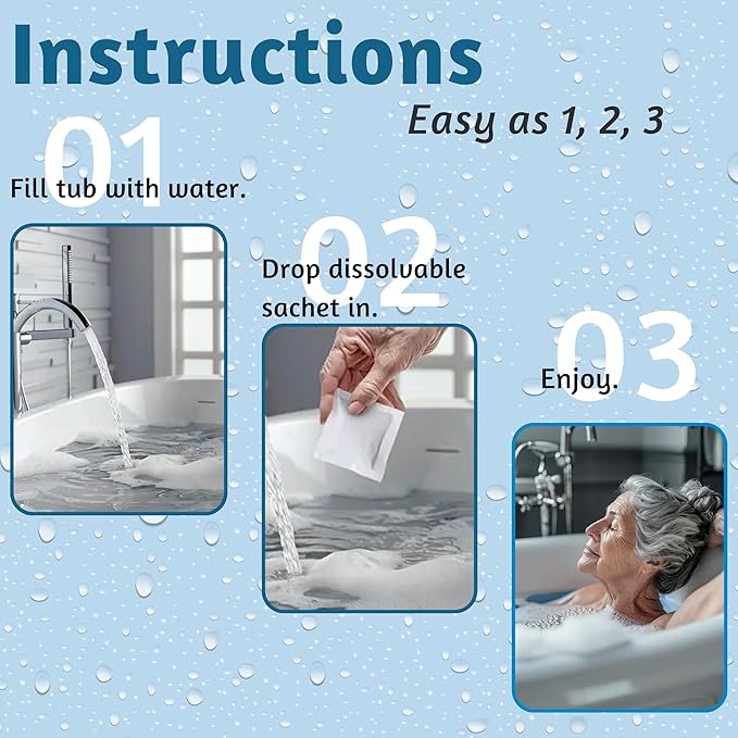 Methylene Blue Bath Soak | Age Defying Serum for Aging and Fragile Skin | Supplement for Defying The Signs of Aging Fragile Skin | USP Pharmaceutical Grade | 10 Dissolvable Sachets