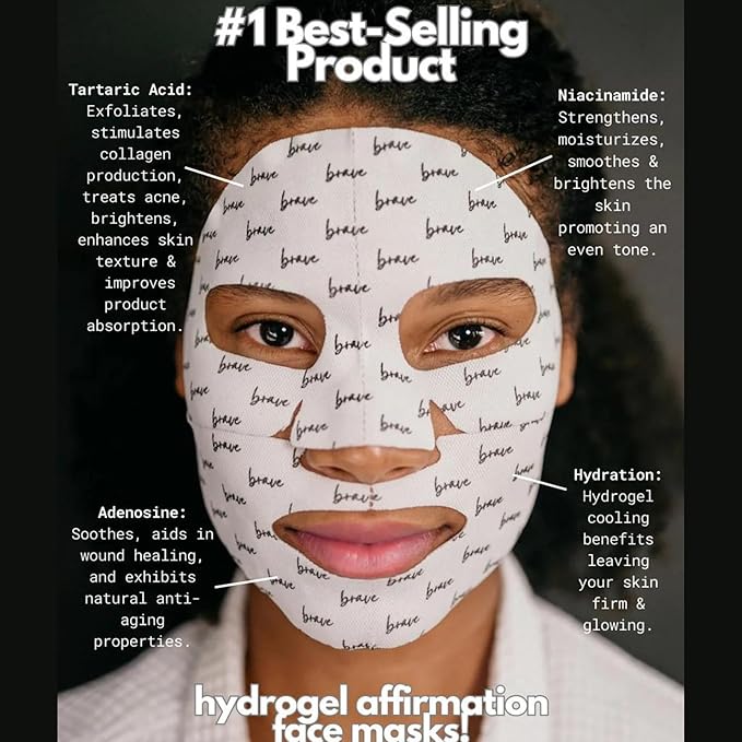 Real Deep Mask – Hydrogel Face Mask, Hydrating Sheet Mask, Korean Skincare Mask, Anti-Wrinkle & Skin Tightening, Natural Hydration Boost, Single Pack