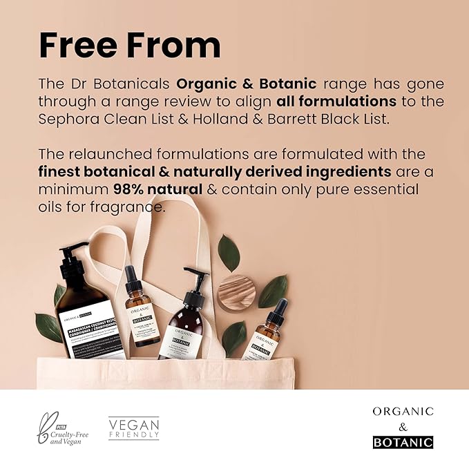 Organic & Botanic Madagascan Coconut Brightening Eye Serum, 30ml. Premium Vegan Skincare For All Skin Types. Made In The UK.