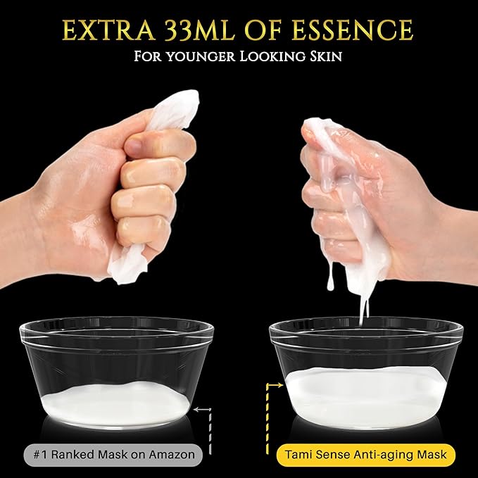 33ml Essence Best Moisturizing Face Mask For Korean Skincare - Sheet Masks with 33ml Serum Vitamin B Complex Rice Extract Collagen & Face Moisturizer for women men (15 Masks)