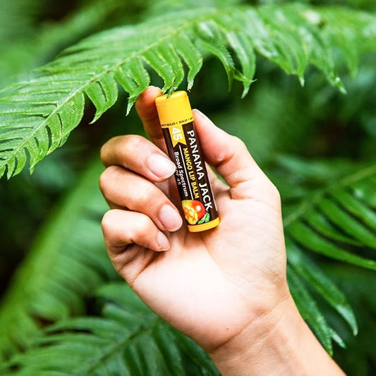 Panama Jack Sunscreen Lip Balm - SPF 45, Broad Spectrum UVA-UVB Sunscreen Protection, Prevents & Soothes Dry, Chapped Lips, Mango, 3-pack