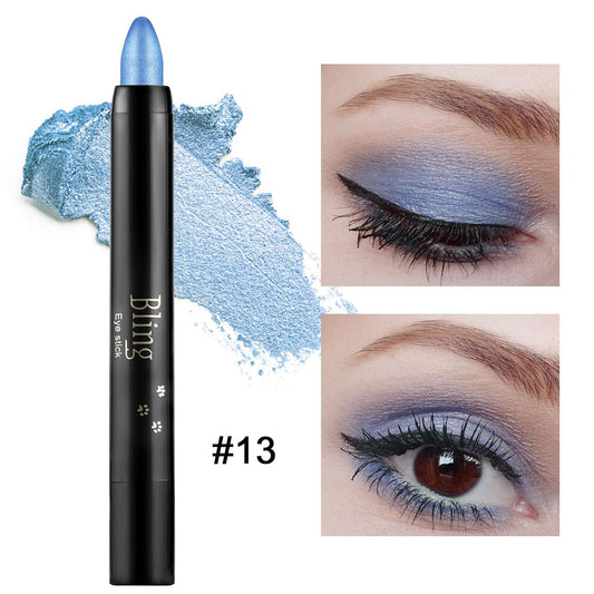 Boobeen Waterproof Eyeshadow Stick Crayon Shimmer Cream Pen Create Glitter Eye Makeup, Easy to Use (13#)