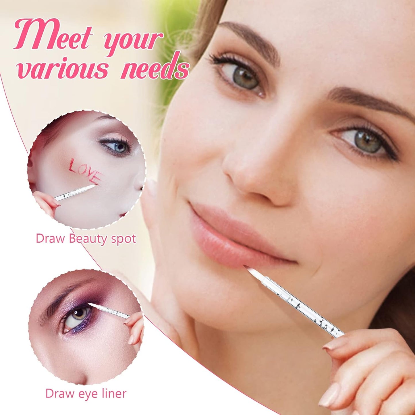 G2PLUS 100PCS Disposable Eyeliner Brushes, Eyebrow and Liner Brush Applicator, Cosmetic Eye Wands for Lip Liners, Eye Makeup, Eyelashes and Detail Painting (Crystal Black)