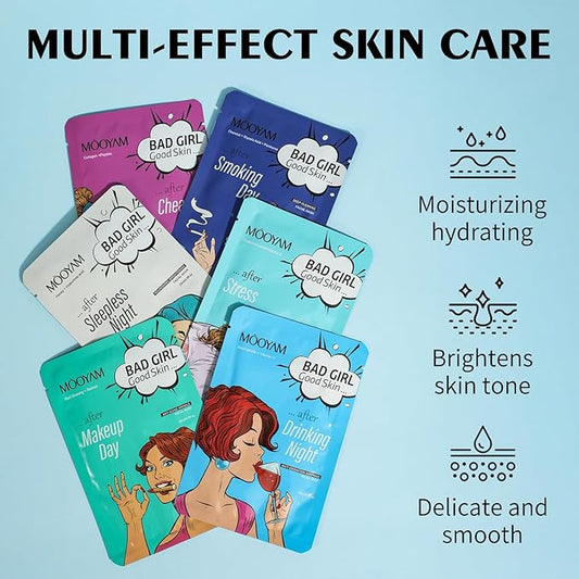Face Masks Skincare Set for Girl,Moisturizing Collagen Facial Masks for Women Home Spa,Hyaluronic Acid Face Mask for All Skin Types,Day Night Facial Mask Hydrating,Deep Cleaning,Oil Contral(12Pack)