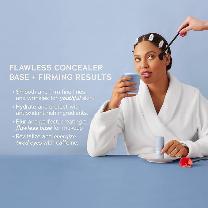 SWEET JULY SKIN Coffee Fix Peptide Eye Cream, Jamaican Blue Mountain Coffee, Peptides, Squalane, Hyaluronic Acid, Depuff and Blur, Clean, Fragrance Free, 0.5 Fl. oz